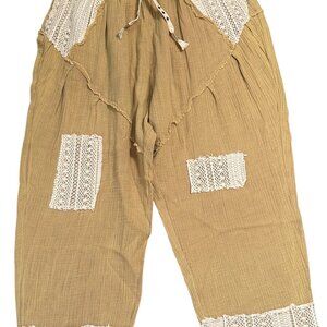 POL Crochet Lace Patched Harem Pants - Small NWOT